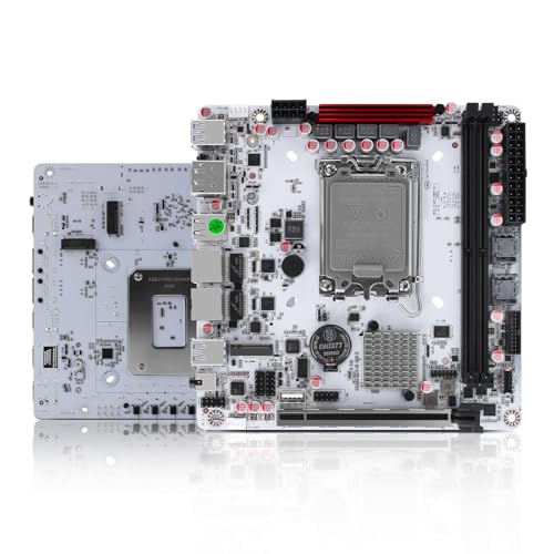 AIOPCWA Q670 LGA 1700 NAS Motherboard 8 Bay, 3 x NVMe4.0 Mini ITX Mainboard with 2 x SFF8643 (8 x SATA3.0), 2 x i226 2.5GbE LAN, DDR5 16GB RAM 128GB SSD, i226-LM, USB-C, PCI-E x16 von AIOPCWA
