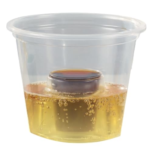AIOS Jagerbomb Schnapsgläser, recycelbar, 50 Stück, Kombination von Schnaps und Mixer in einem, UKCA- und CE-Kennzeichnungen, 25 ml bis zum Rand/außen, 90 ml von AIOS