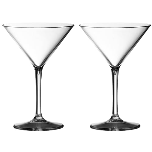 Martini Lot de 2 Verres à Cocktail en Polycarbonate incassable, idéale pour les fêtes et quelque chose d'un peu différent en une finition cristal transparent. Martini Lot de 2 Verres à Cocktail en Polycarbonate incassable, idéale pour les fêtes et quelque chose d'un peu différent en une finition cristal transparent. von AIOS