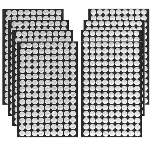 Klettpunkte Selbstklebend Starke Haftung Wiederverwendbare selbstklebende für Kunsthandwerk Glas Leder Metall verschiedene Oberflächen (540 Paare Weiß, 10 mm) von AIOUNIYA