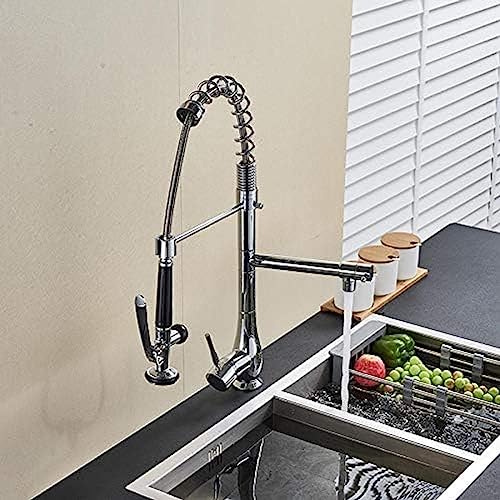 Kitchen -Wasserhahn Chrom 360 Grad Rotation Dual Spray Drehspout Hochfeder Auszugsschiff -Waschbeckenmischer -Hader Kitchen -Wasserhahn Chrom 360 Grad Rotation Dual Spray Drehspout Hochfeder Auszugsschiff -Waschbeckenmischer -Hader von AIPASTN
