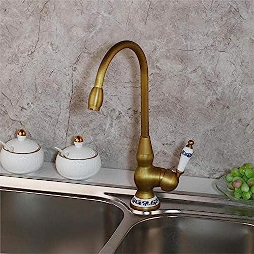 Küchenspüle Geschnitzter Wasserhahn Antikes Messing Langnötigsputung Waschspüle Tap 360 Rotation Eingriff Mischmischhahn Küchenspüle Geschnitzter Wasserhahn Antikes Messing Langnötigsputung Waschspüle Tap 360 Rotation Eingriff Mischmischhahn von AIPASTN