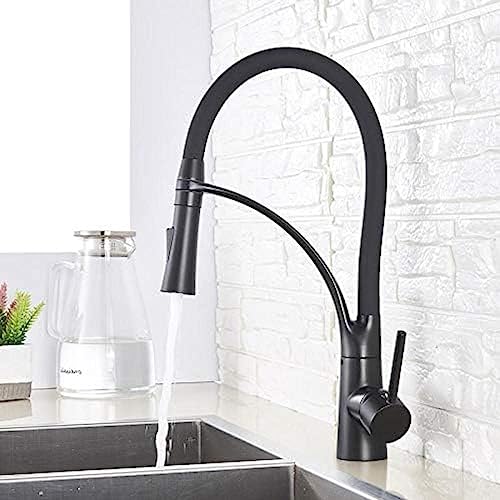 Mattschwarzer Spray Stream Zwei Modi Rotation Küchenspüle Wasserhahn Heißer Kaltmixer Crane Tap Color Matching Mattschwarzer Spray Stream Zwei Modi Rotation Küchenspüle Wasserhahn Heißer Kaltmixer Crane Tap Color Matching von AIPASTN