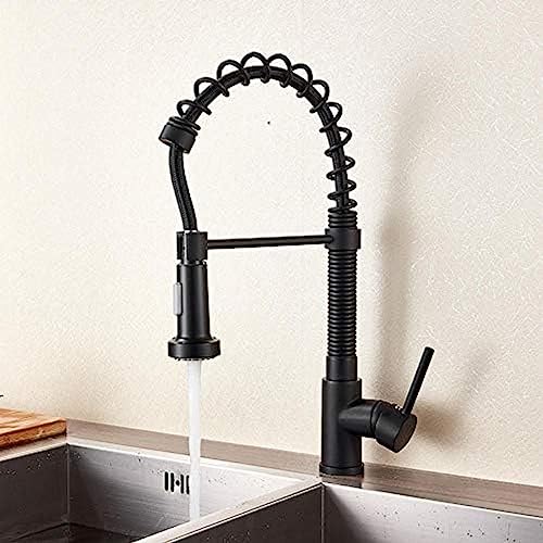 Pull Down Kitchen Spring Wasserhahn Matt Schwarzer Einzelhebelmischer TAP 360 Rotation 2-Wege Ausziehen Sprühküchenarmatur Pull Down Kitchen Spring Wasserhahn Matt Schwarzer Einzelhebelmischer TAP 360 Rotation 2-Wege Ausziehen Sprühküchenarmatur von AIPASTN