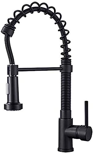 Schwarzes Frühling Küchenspüle Wasserhahn Sprühstream Auszug Down Kitchen Mixer Mit Halterung Deck Mount Heiße Und Kalte Hahn von AIPASTN