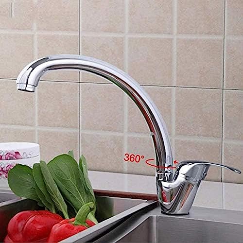 Wasserhahn Küchenarmatur 360 Grad Rotierende Kupfer Küchenarmatur Küche Spüle Gemischter Wasserhahn Wasserhahn Chromoberfläche von AIPASTN