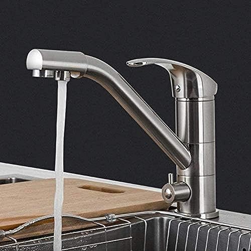 Wasserhahn Küchenarmatur Nickel Gebürstet 360 Rotierende Küchenspüle Wasserhahn Mit Gefiltertem Wasser Mischhahn Wasserhahn Heiß Und Kaltes Wasser von AIPASTN