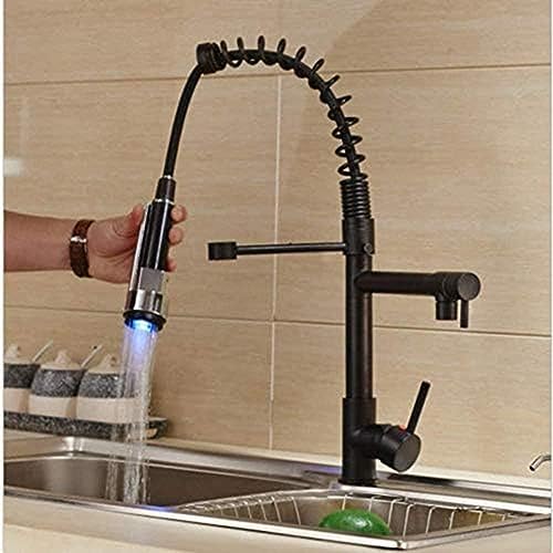 Wasserhahn LED Rotierende Sprinkler Küchenmischer Wasserhahn Dropdown Sprühung Waschbecken Wasserhahn Öl Reiben Kupfer Reiben Wasserhahn LED Rotierende Sprinkler Küchenmischer Wasserhahn Dropdown Sprühung Waschbecken Wasserhahn Öl Reiben Kupfer Reiben von AIPASTN