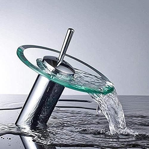 Wasserhahn Wasserfall Becken Wasserhahn Badezimmer Wasserfall Wasserhahn Glas Basin Wasserhahnmischungsmischungshahnmontagemontiertes Waschbecken Mischhahn Wasserhahn von AIPASTN