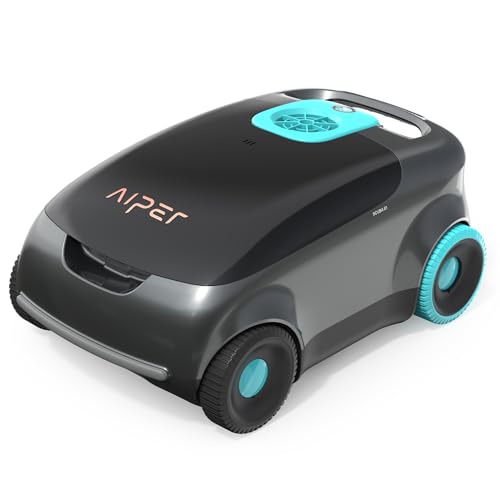 AIPER Scuba E1 Kabelloser Poolroboter, mit Dual-Filtration, 100-130 Minuten Akkulaufzeit, Auto-Park-Technologie, ideal für oberirdische Pools bis zu 100㎡ von AIPER