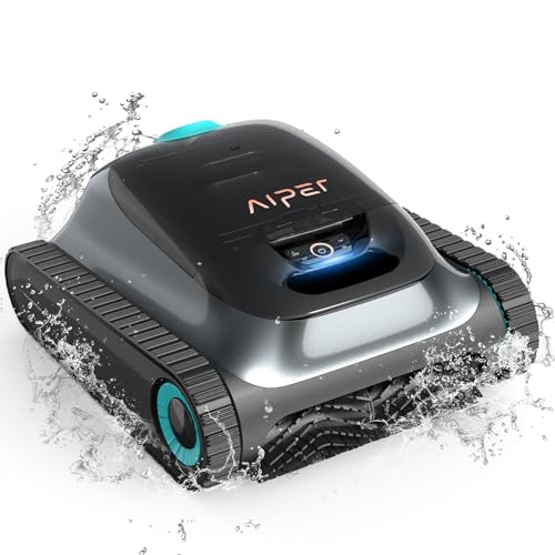 AIPER Scuba S1 Kabelloser Roboter Poolreiniger, Wandkletternder Poolroboter Staubsauger, WavePath Navigation 2.0 mit Periodischer Reinigung, Dauert 150 Minuten für Eingelassene Pools bis zu 150㎡ von AIPER