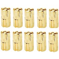 10 Stück zylindrische Scharniere aus Messing, versteckte, unsichtbare Fassscharniere für DIY-Holztüren, Schränke, Wohnwagen, 10 mm von AIPERQ