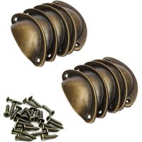 10 Stücke Vintage Metall Küche Schublade Schrank Türknopf Möbelknopf Handwerk Schrank Antike Messing Shell Griff von AIPERQ