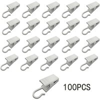 100 Stück Vorhangklammern aus Metall, leicht, zum Aufhängen, Party-Dekoration, Zubehör (weiß) von AIPERQ