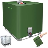1000L ibc Tank Abdeckung, Abdeckplane für Wassertank mit Klettverschluss und Reflexstreifen, 210D Wasserdichte Schutzplane Schutzhülle, Grün ibc 1000L ibc Tank Abdeckung, Abdeckplane für Wassertank mit Klettverschluss und Reflexstreifen, 210D Wasserdichte Schutzplane Schutzhülle, Grün ibc von AIPERQ