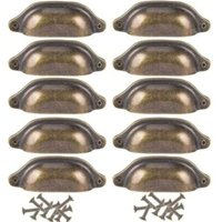 10Pcs Retro Shell Griff Vintage Möbel Griff für Schränke Kleiderschrank Kommode Schubladen 10Pcs Retro Shell Griff Vintage Möbel Griff für Schränke Kleiderschrank Kommode Schubladen von AIPERQ