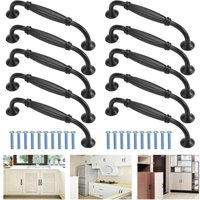 10er-Pack schwarze Küchenschrankgriffe, 128 mm, mit Schrauben, für Küchenschränke, Kommoden, Kleiderschränke, Türen 10er-Pack schwarze Küchenschrankgriffe, 128 mm, mit Schrauben, für Küchenschränke, Kommoden, Kleiderschränke, Türen von AIPERQ