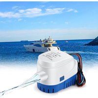 Aiperq - 12-V-Wasserpumpe, 1100 gph/70 l/min automatische Bilgenpumpe, Marine-Bilgenpumpe, Tauchpumpe, Bilgenwasserpumpe mit Schwimmerschalter von AIPERQ