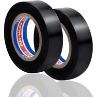 2 Rollen Isolierband, Isolierband, hochtemperaturbeständiges PVC-Band, Gaffer-Tape, 16 mm × 6 m (schwarz) von AIPERQ