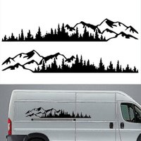 2 Stück Autoaufkleber, Bergwald, Vinyl-Autoaufkleber, LKW-Fenster, Auto, Türaufkleber, Kajak, dekorative Vinyl-Körperaufkleber von AIPERQ