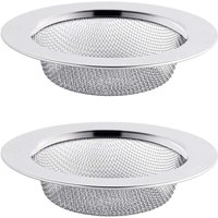 2 Stück Edelstahl-Abflusssieb, 11,5 cm Abflussfilter, Abflusssieb, Abflusssieb, Küchenabflusssieb von AIPERQ