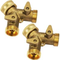 2er-Pack 2-Wege-Y-Verteiler für Doppel-Waschmaschinen-Wasserhahn-Zulaufschlauch, 3/4 Zoll zum Anschluss von 2 2er-Pack 2-Wege-Y-Verteiler für Doppel-Waschmaschinen-Wasserhahn-Zulaufschlauch, 3/4 Zoll zum Anschluss von 2 von AIPERQ