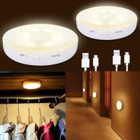 2er-Pack LED-Nachtlicht für Kinder mit Bewegungssensor und Lichtsensor, per USB wiederaufladbare selbstklebende Wand-Nachtlampe für Babyzimmer, von AIPERQ