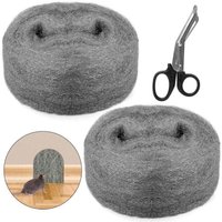 2er-Packung Mäusekiller-Rollen aus Stahlwolle mit Schere, 6 m Stahlwolle, effektiver Mäusekiller, füllt Löcher und Wandrisse für Haus, Garage und 2er-Packung Mäusekiller-Rollen aus Stahlwolle mit Schere, 6 m Stahlwolle, effektiver Mäusekiller, füllt Löcher und Wandrisse für Haus, Garage und von AIPERQ