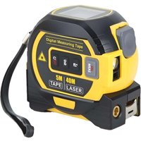 3-in-1-Digital-Laser-Entfernungsmesser mit Kreuzlinienlaser, 39 m digitaler Laser-Entfernungsmesser, 4,8 m langes Maßband mit von AIPERQ