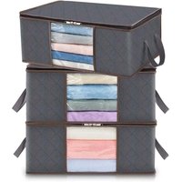 35 l Aufbewahrungstasche für Kleidung, faltbare Aufbewahrungsbox unter dem Bett für Schlafzimmer, Bettdecken, Kleidung, Decken, Spielzeug, 3er-Pack 35 l Aufbewahrungstasche für Kleidung, faltbare Aufbewahrungsbox unter dem Bett für Schlafzimmer, Bettdecken, Kleidung, Decken, Spielzeug, 3er-Pack von AIPERQ