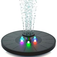 3W Solarbrunnen - Solar Teichpumpe mit led Licht - Für Gartenteich oder Springbrunnen von AIPERQ