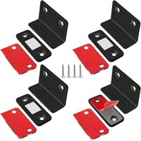 Aiperq - 4er-Pack ultradünne Schranktürmagnete aus Edelstahl mit Schrauben und Kleber, leistungsstarker Türschließer für Schiebetüren, Schubladen, von AIPERQ