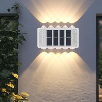 4er Set Solar Gartenleuchten Außen 10 LED Wasserdicht IP65 Zaun Außenwandleuchten Direktbeleuchtung für Garten Hof Zaun Garage Einfahrt Tor Auffahrt von AIPERQ
