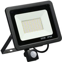 Aiperq - 50 w LED-Flutlicht mit Bewegungsmelder, LED-Außenstrahler, wasserdichter IP66-LED-Flutlicht für den Außenbereich, 6500 k Kaltweiß, von AIPERQ