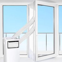 500 cm langes Fensterdichtungstuch für tragbare 2-Loch-Klimaanlagen und Wäschetrockner – passend für alle tragbaren Klimaanlagen, einfach zu von AIPERQ