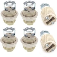 Aiperq - ymyny 6 Stück G9 Lampenfassung mit Halterung, G9 Halogenfassung Gewinde Keramiksockel von AIPERQ