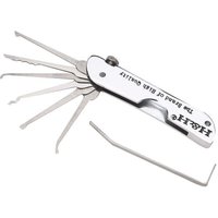 7-in-1-Dietrich-Set aus Edelstahl mit faltbarem Schlüsselsatz, 10,5 x 1,3 x 3,7 cm 7-in-1-Dietrich-Set aus Edelstahl mit faltbarem Schlüsselsatz, 10,5 x 1,3 x 3,7 cm von AIPERQ