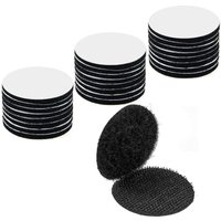 100 Stück schwarze doppelseitige Kratzaufkleber, selbstklebendes Klebeband, extra stark doppelseitig klebend, rund (5 x 5 cm) von AIPERQ