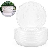 Aiperq - 10er-Pack transparente Untersetzer für Blumentöpfe aus Kunststoff, Tropfschalen für den Innen- und Außenbereich von AIPERQ