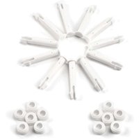 Aiperq - 12 Stück Kunststoffstift, Intex-Schwimmbad-Ersatzteile, Kunststoff-Schwimmbadstift, für die meisten Rahmenpools – rechteckiger/runder Pool von AIPERQ