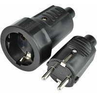 Aiperq - 2er-Set Steckdosenstecker 250V Unzerbrechlich und Stabil Doppelsteckdose Set aus Stecker und Buchse (1 Stk.) von AIPERQ