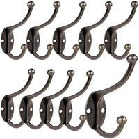 Retro-Garderobenhaken, Vintage, Wandgarderobenhaken, Metall-Türhaken für Badezimmer, Küche, Schlafzimmer, Eingangsbereich, 10 Stück, Bronze - Aiperq von AIPERQ