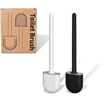 Aiperq - Flache Toilettenbürste aus Silikon, 2er-Pack, Toilettenbürste und Halter, hängende Toilettenbürste, schnell trocknendes Aiperq - Flache Toilettenbürste aus Silikon, 2er-Pack, Toilettenbürste und Halter, hängende Toilettenbürste, schnell trocknendes von AIPERQ