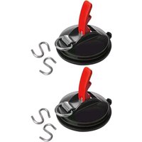 Stück Saugnapf mit 4 Stück S-Haken, multifunktionaler Saugnapf Camping, extra starker Saughaken, Befestigung, Saugnapfhalter, Saugnapfhalter für Stück Saugnapf mit 4 Stück S-Haken, multifunktionaler Saugnapf Camping, extra starker Saughaken, Befestigung, Saugnapfhalter, Saugnapfhalter für von AIPERQ