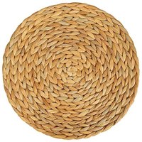 Tischset aus Seegras (gewebte Wasserhyazinthe) – 30 cm – waschbar – rund, natur, 6er-Set von AIPERQ