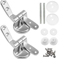 Aiperq - Toilettensitz-Scharnierclips, 2er-Pack Ersatz-Toilettensitzscharniere mit Legierungsbeschlägen Aiperq - Toilettensitz-Scharnierclips, 2er-Pack Ersatz-Toilettensitzscharniere mit Legierungsbeschlägen von AIPERQ