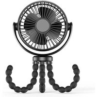 Aiperq - Tragbarer persönlicher Ventilator, batteriebetriebener 5200-mAh-Tischventilator mit flexiblem Stativ, 360°-USB-Ventilator für Kinderwagen, Aiperq - Tragbarer persönlicher Ventilator, batteriebetriebener 5200-mAh-Tischventilator mit flexiblem Stativ, 360°-USB-Ventilator für Kinderwagen, von AIPERQ