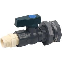 Anschluss PVC-Wassertanks Wasserhahn PVC Regentonne 3/4 Zoll mit Schottverschraubung und Schlauchadapter (G 3/4) von AIPERQ