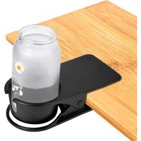 Ansteckbarer Getränkehalter, Schreibtisch-Becherclip für Tisch, Flasche, Kaffeetasse, Wasserbecher, universelles Kaffeetassen-Untertassen-Clip-Design von AIPERQ