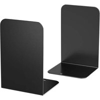 Buchstützen, schwarze Metall-Buchstützen für schwere Bücher, (2 Stück, 5,3 x 7,8 x 4) von AIPERQ